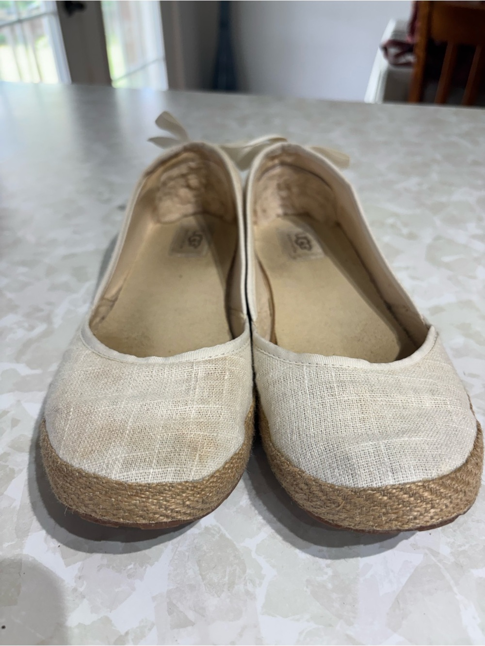 UGG Women's Cream Espadrille-Style Ballet Flats